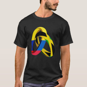 Colombia Flag Jamaica Grown Ring Marriage Weduwsch T-shirt