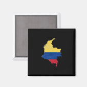 Colombia Flag & Map Magneet (Voorkant / Achterkant)