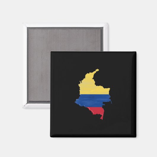 Colombia Flag & Map Magneet (Voorkant / Achterkant)