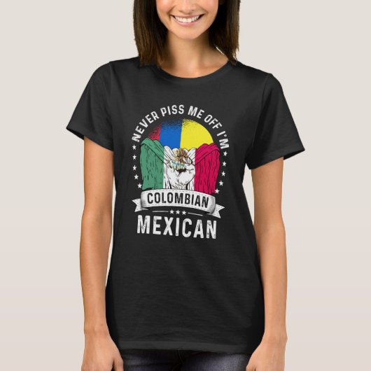 Colombia Flag Mexico Grown  Humor Citizen Pride T-shirt (Voorkant)