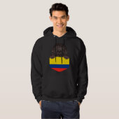 Colombia Flag Newfoundland Dog In Pocket Hoodie (Voorkant volledig)