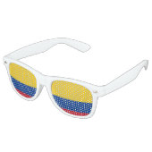Colombia Flag Party Shades Zonnebril (Gekanteld)