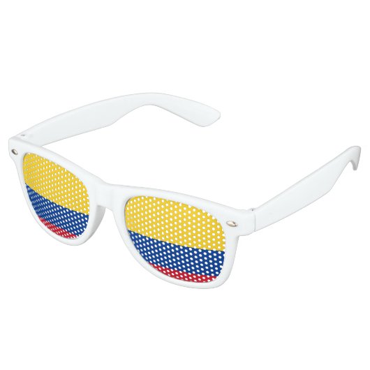 Colombia Flag Party Shades Zonnebril (Gekanteld)