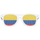 Colombia Flag Party Shades Zonnebril (Voorkant)
