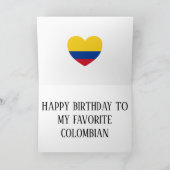 Colombia Flag Patriotic Birthday Kaart (Binnen)