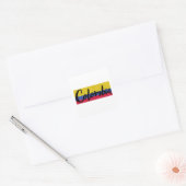 Colombia Flag Pixel Lettering Sticker (Envelop)