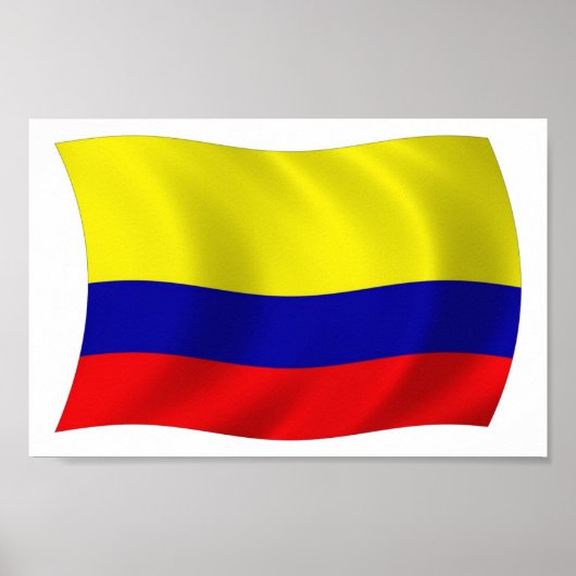 Colombia Flag Poster Print (Voorkant)