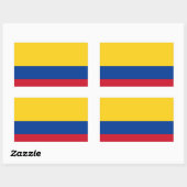 Colombia flag rechthoekige sticker (Vel)