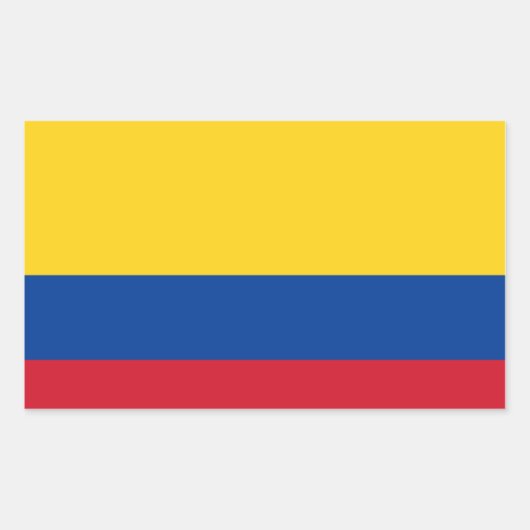 Colombia flag rechthoekige sticker (Voorkant)