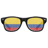 Colombia Flag Retro Zonnebril (Voorkant)
