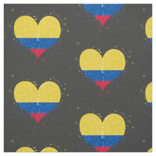 Colombia Flag Shining Beauful Stof (Swatch)