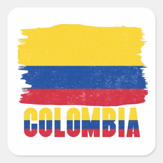 Colombia Flag Sticker (Voorkant)