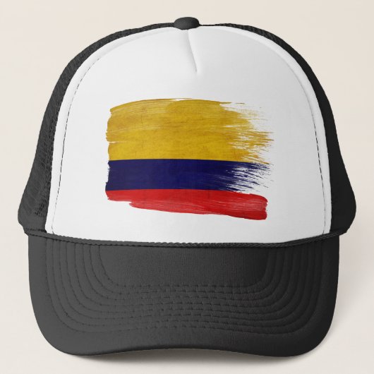 Colombia Flag Trucker Hat Trucker Pet (Voorkant)