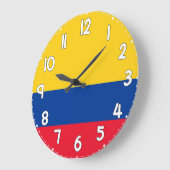 Colombia Flag Wall Clock – Patriotic Home Decor Grote Klok (Hoek)