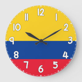 Colombia Flag Wall Clock – Patriotic Home Decor Grote Klok