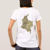 Colombia Flag x Map T-Shirt (Achterkant)