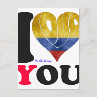 COLOMBIA FLAGS I LIVE    YOUCUSTOMIZABLE PRODUCTEN BRIEFKAART