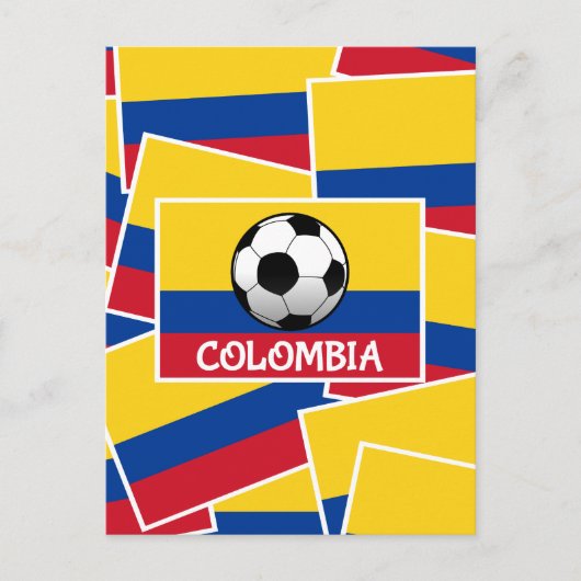 Colombia-Football Briefkaart (Voorkant)