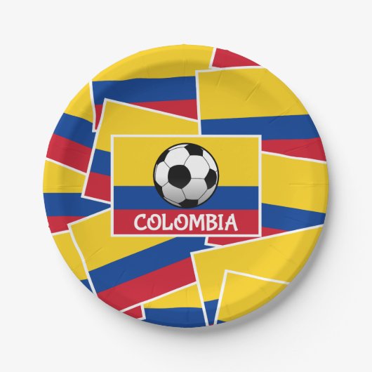 Colombia-Football Papieren Bordje (Voorkant)