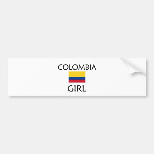 COLOMBIA GIRL BUMPERSTICKER (Voorkant)