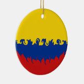 Colombia Gnarly Flag Keramisch Ornament (Rechts)