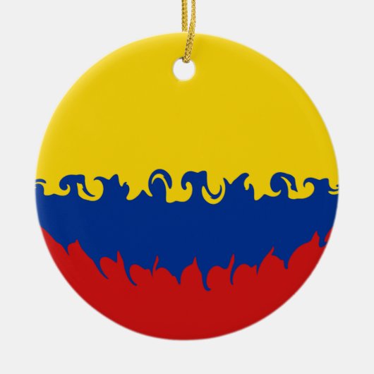 Colombia Gnarly Flag Keramisch Ornament (Voorkant)
