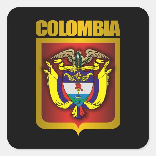 "Colombia Gold" Vierkante Sticker (Voorkant)