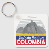 Colombia Guatape Vintage Travel Sleutelhanger (Voorkant)