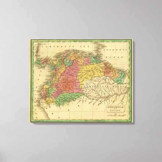 Colombia, Guyana Canvas Afdruk (Voorkant)