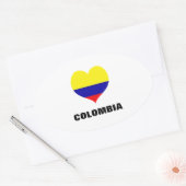 Colombia hart ovale stickers (Envelop)