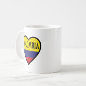 Colombia Heart Flag White Coffee Mok (Voorkant links)