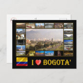 Colombia - I Love Bogotà - Briefkaart (Voorkant / Achterkant)