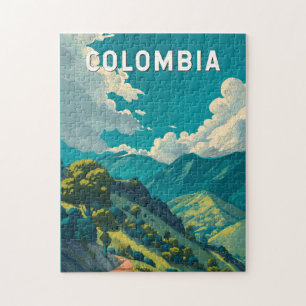 Colombia Illustratie Reis Kunst Vintage Legpuzzel