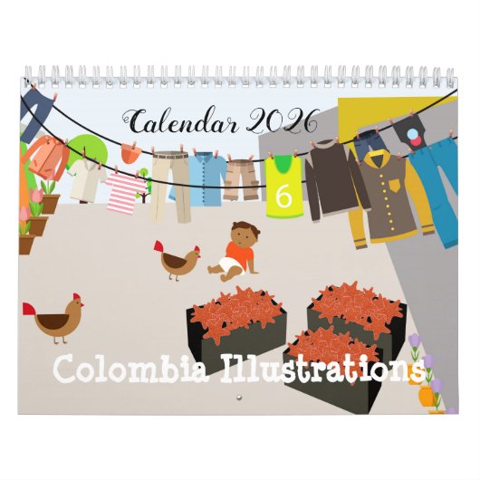 Colombia Illustraties Agenda Kalender (Hoes)