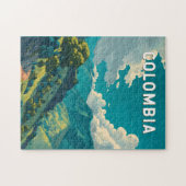 Colombia Illustration Travel Art Vintage Legpuzzel (Horizontaal)