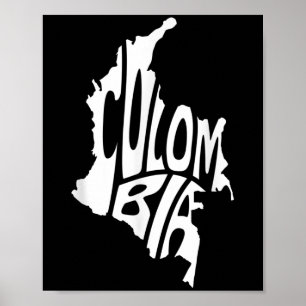 Colombia Kaart Quote Graphic Colombiaanse Overzich Poster