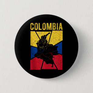 Colombia Kaart Vlag Colombiaanse Nationale Expat P Ronde Button 5,7 Cm