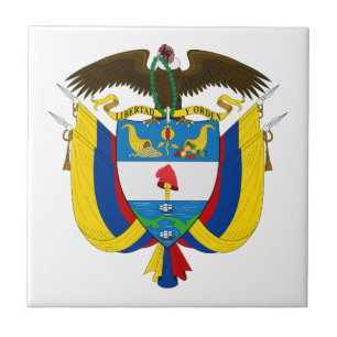 Colombia land wapen wapenschild symbool embleem vl tegeltje