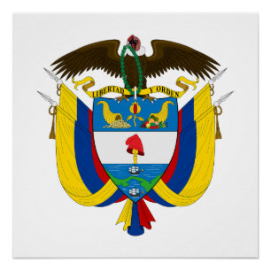 Colombia landswapen symbool embleem vlag perfect poster