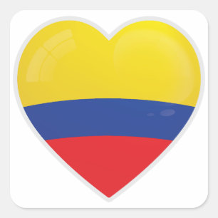 Colombia Liefde Icon Vierkante Sticker