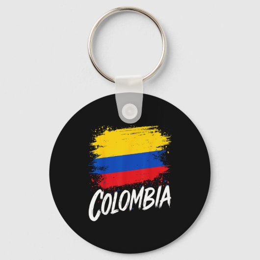 Colombia Liefhebber Colombië Vlag Sleutelhanger (Voorkant)
