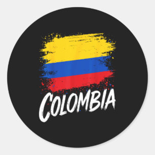 Colombia Lover Colombiaanse Vlag Ronde Sticker