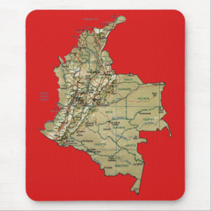Colombia Map Mousepad Muismat