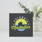 Colombia Medellin Cityscape Flat Wenskaart Kaart (Staand voorkant)