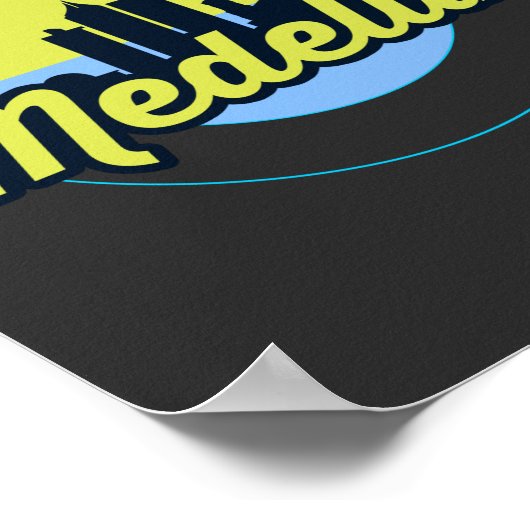 Colombia Medellin Cityscape Sticker Poster (Hoek)