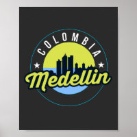 Colombia Medellin Cityscape Sticker