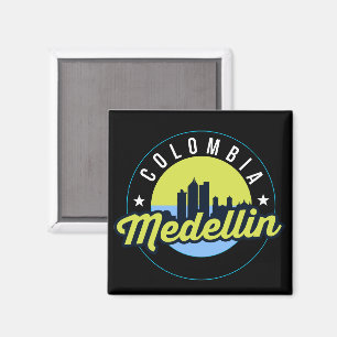 Colombia Medellin Cityscape Travel Magneet