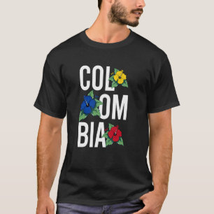 Colombia Meisje Bloem Colombiaanse Trots Colombiaa T-shirt
