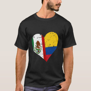 Colombia Mexico Hart Noodlijdend Colombiaans Mexic T-shirt