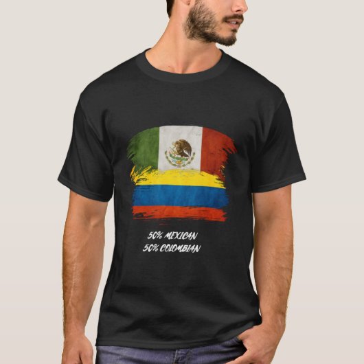 Colombia, Mexico, mengsel, vlag, trots, shirt (Voorkant)